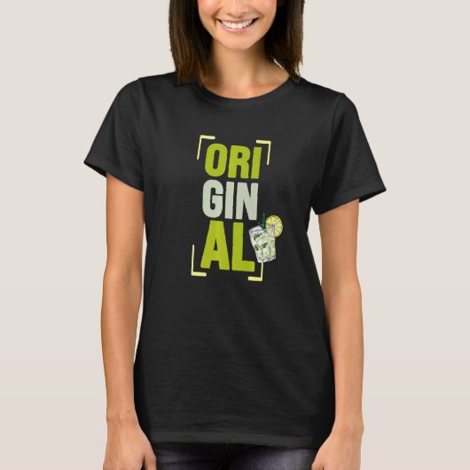 Ori Gin Al Alcohol cocktails lange drinken T-shirt (Voorkant)