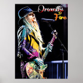 Orianthi Fire Guitar Poster (Voorkant)