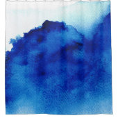 Orient Accent Waterverf Blue Douchegordijn (Voorkant)