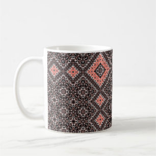 Oriënt, Arabisch, versierd, bruin, rood, etnisch, Koffiemok
