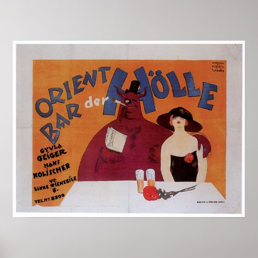 Orient Bar Vintage Food and Art Poster (Voorkant)