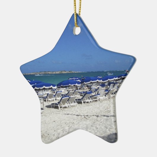 Orient Bay Beach Keramisch Ornament (Links)