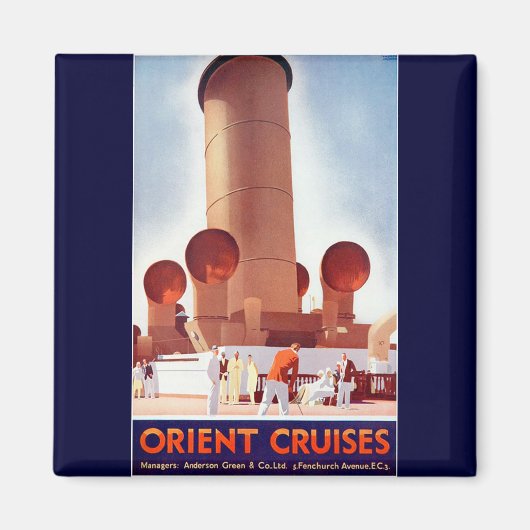 Orient Cruises Big Funnel Magneet (Voorkant)