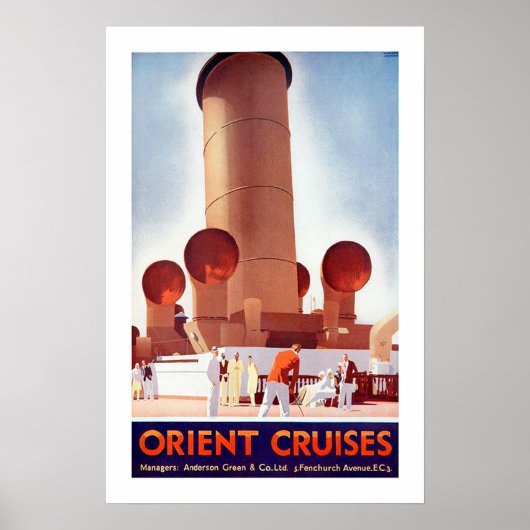 Orient Cruises Big Funnel Poster (Voorkant)
