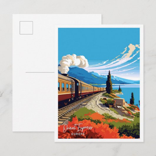 Orient Express Europe Travel  illustratie Briefkaart (Voorkant / Achterkant)