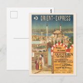 Orient Express France Vintage Poster 1910s Briefkaart (Voorkant / Achterkant)