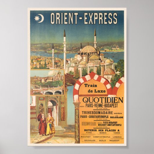 Orient Express Frankrijk Vintage Poster 1910s (Voorkant)