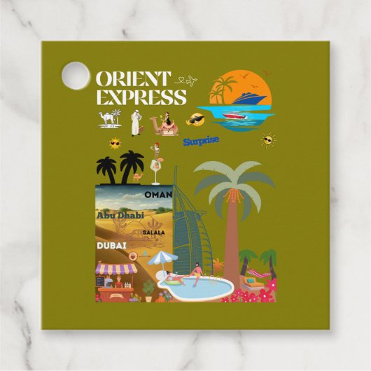 ORIENT EXPRESS GESCHENKANHÄNGER BEDANKJES LABELS (Voorkant)
