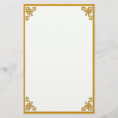 Orient Express in Gold Briefpapier (Voorkant)