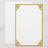 Orient Express in Gold Briefpapier (Voorkant / Achterkant)