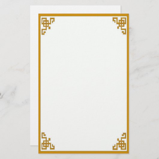 Orient Express in Gold Briefpapier (Voorkant / Achterkant)