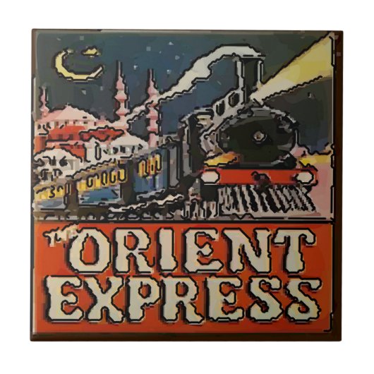 Orient Express Paris Poster Tegel Tegeltje (Voorkant)
