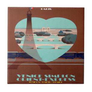 Orient Express Paris Poster Tegeltje