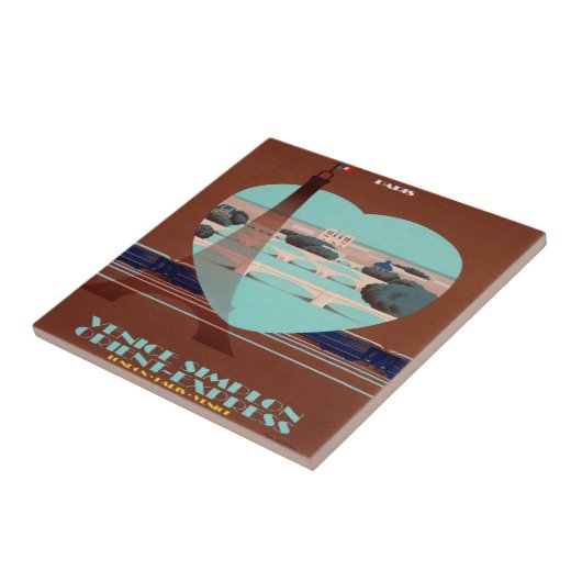 Orient Express Paris Poster Tegeltje (Zijkant)