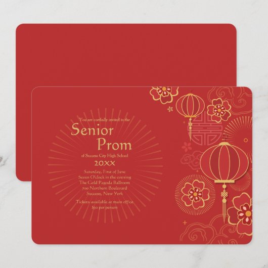 Orient Express Prom-uitnodiging Kaart (Voorkant / Achterkant)