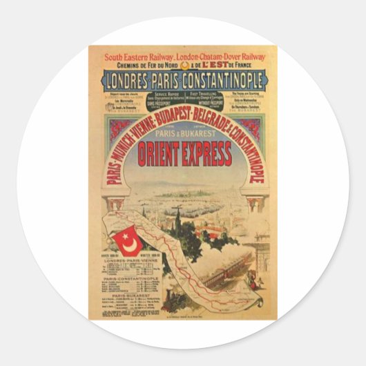 Orient Express Ronde Sticker (Voorkant)