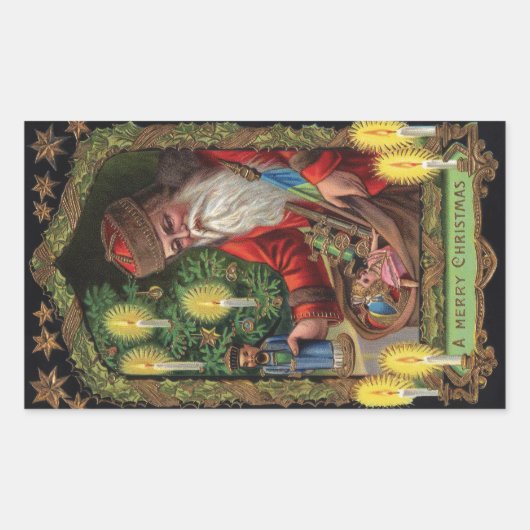 Orient Express Santa Rechthoekige Sticker (Voorkant)
