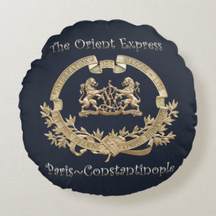 Orient Express Train Logo~Paris/Constantinopel ~ Rond Kussen