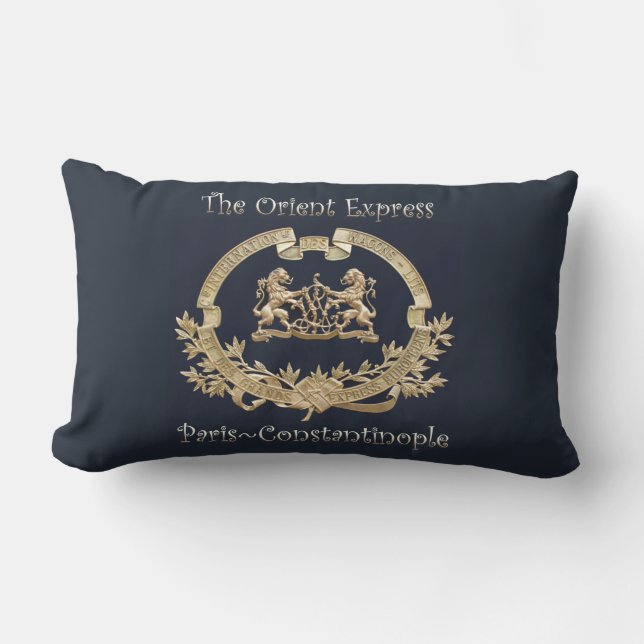 Orient Express Trein Logo~Parijs/Constantinopel ~ Kussen (Voorkant)