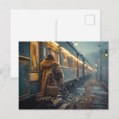 Orient Express Trein Reizen Ai Verbeeld Briefkaart (Voorkant / Achterkant)