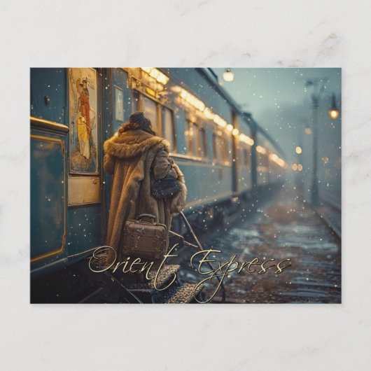 Orient Express Trein Reizen Ai Verbeeld Briefkaart (Voorkant)