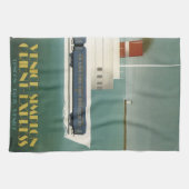 Orient Express Trein Veerboot Art Deco Theedoek (Horizontaal)