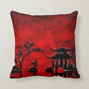 Oriënt landschap kussen