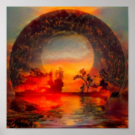 Oriënt landschap poster