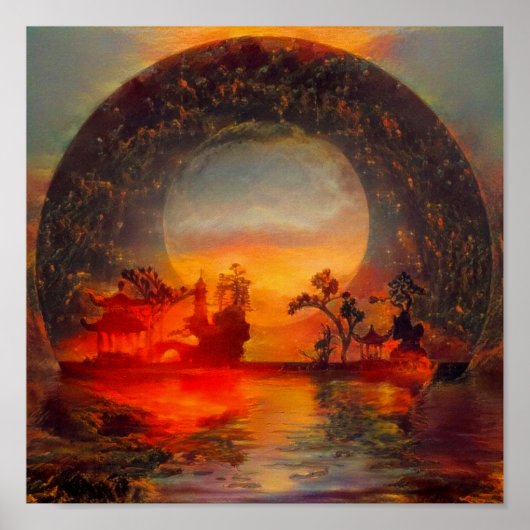 Oriënt landschap poster (Voorkant)