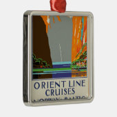 Orient Line Cruises ~ Noorwegen & Oostzee Metalen Ornament (Rechts)