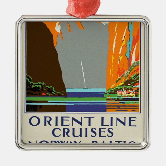 Orient Line Cruises ~ Noorwegen & Oostzee Metalen Ornament (Voorkant)