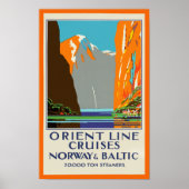 Orient Line Cruises ~ Noorwegen & Oostzee Poster (Voorkant)