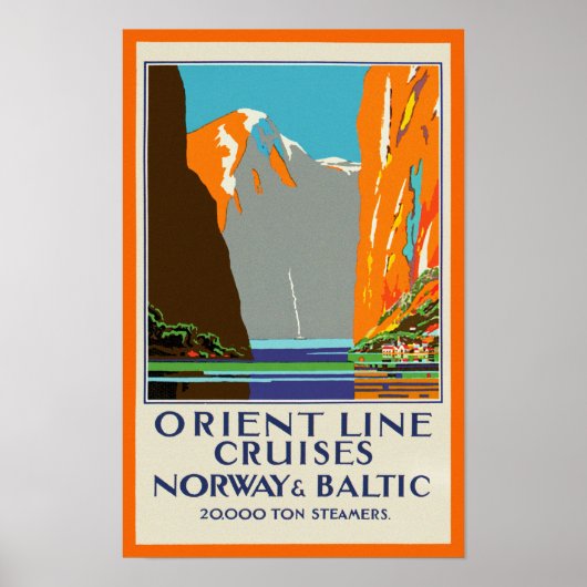 Orient Line Cruises ~ Noorwegen & Oostzee Poster (Voorkant)