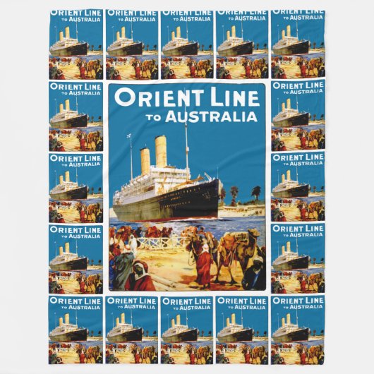 Orient Line naar Australië Fleece Deken (Voorkant)