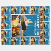 Orient Line naar Australië Fleece Deken (Voorkant (Horizontaal))
