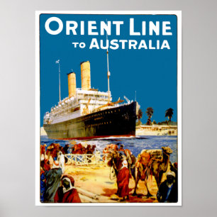 Orient Line naar Australië Poster