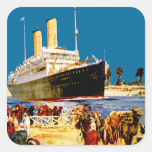 Orient Line naar Australië Vierkante Sticker