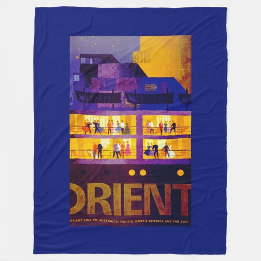 Orient Line ~ Party on Deck Fleece Deken (Voorkant)