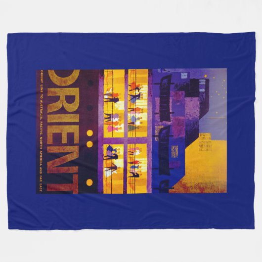 Orient Line ~ Party on Deck Fleece Deken (Voorkant (Horizontaal))