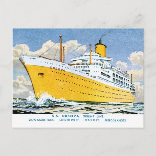 Orient Line's Orsova Briefkaart (Voorkant)