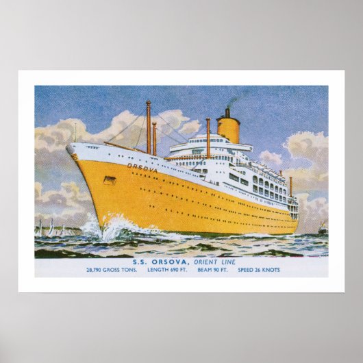 Orient Line's Orsova Poster (Voorkant)