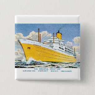 Orient Line's Orsova Vierkante Button 5,1 Cm