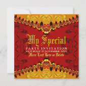 Orient Oerwoud Art Party Invitation Kaart (Voorkant)