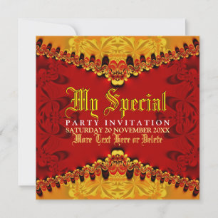 Orient Oerwoud Art Party Invitation Kaart