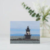Orient Point Light House on a Stoming Morning Briefkaart (Staand voorkant)