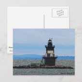 Orient Point Light House on a Stoming Morning Briefkaart (Voorkant / Achterkant)