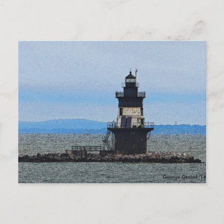 Orient Point Light House on a Stoming Morning Briefkaart