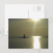 Orient Point Lighthouse Sunset 1 Briefkaart (Voorkant / Achterkant)