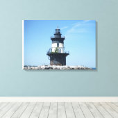 Orient Point Vuurtoren Canvas Afdruk (Insitu (Houten vloer))