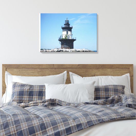 Orient Point Vuurtoren Canvas Afdruk (Insitu (Slaapkamer))